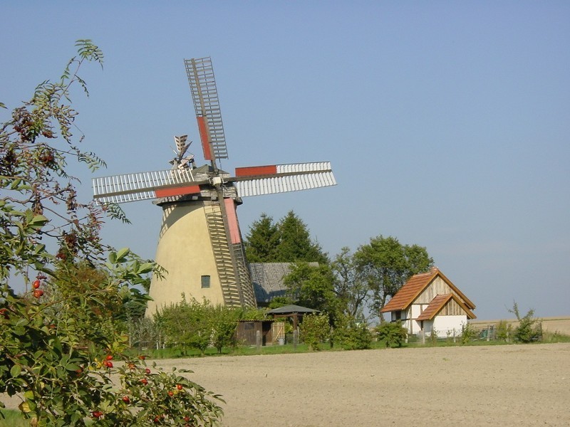 Die Windmhle mit dem Backhaus